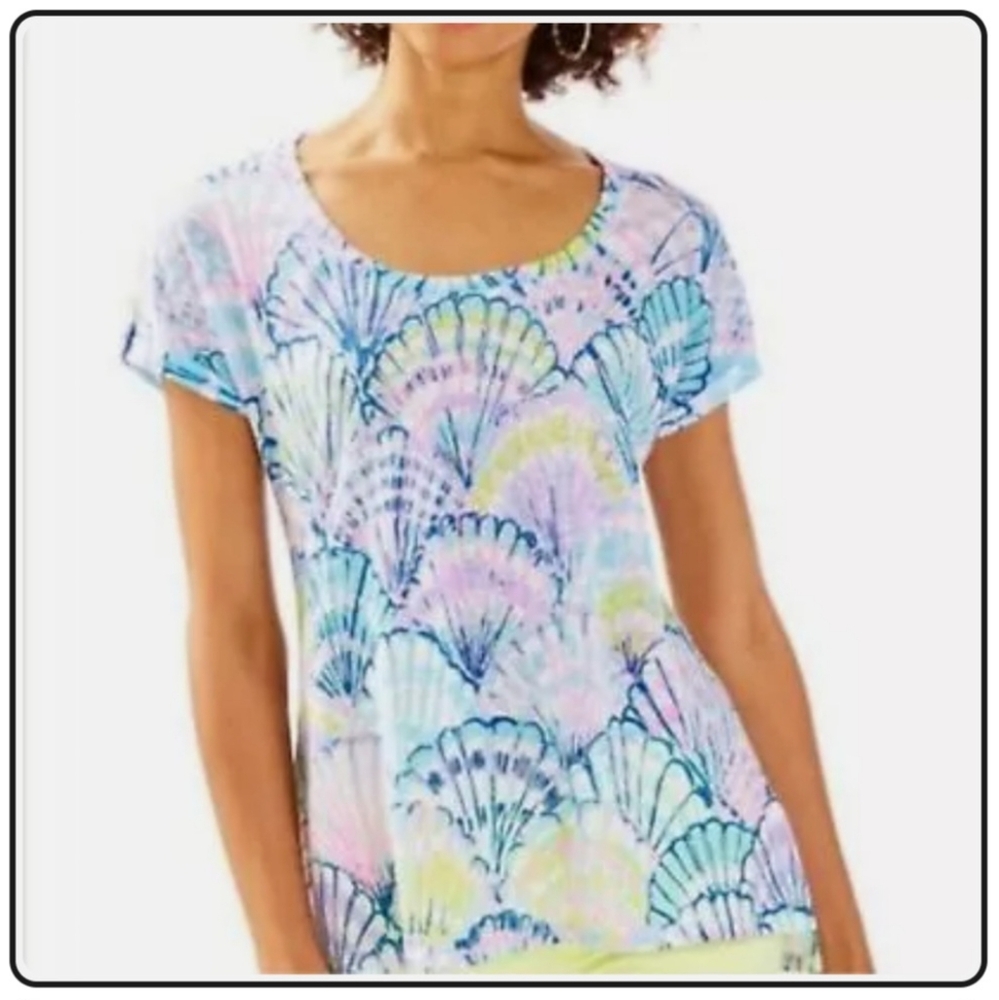Lilly Pulitzer Irana Top - In "Oh Shello" Serene Blue Print